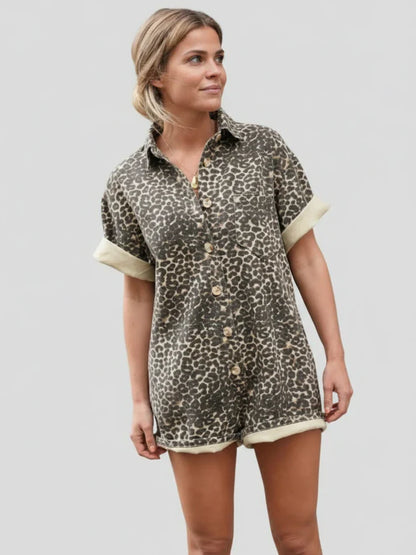 Women's Leopard Print Jumpsuit
