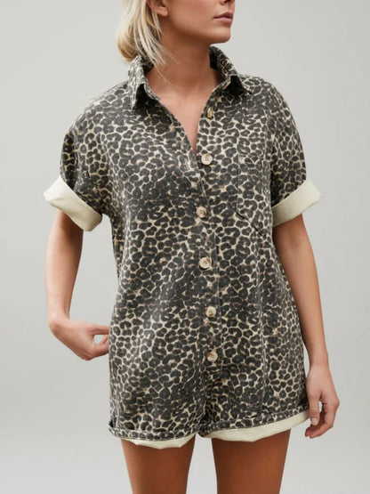 Women's Leopard Print Jumpsuit