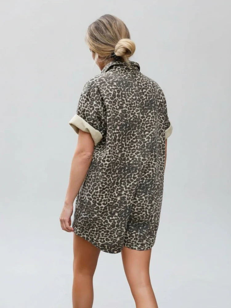 Women's Leopard Print Jumpsuit
