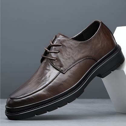 Men's Leather Oxford Shoes Classic Elegant Brown