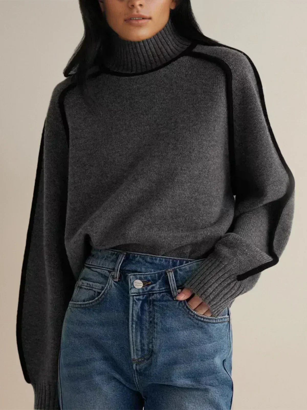 Fashionable Knit Turtleneck Sweater for Women