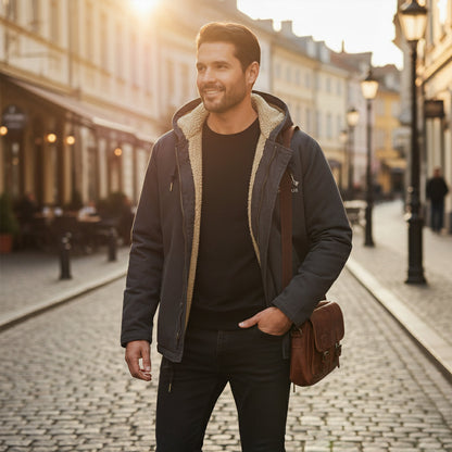 Men's Waterproof Winter Jacket Fleece Lined Padded
