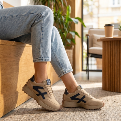 Lace Up Chunky Sole Sneakers Bold Graphic Detail