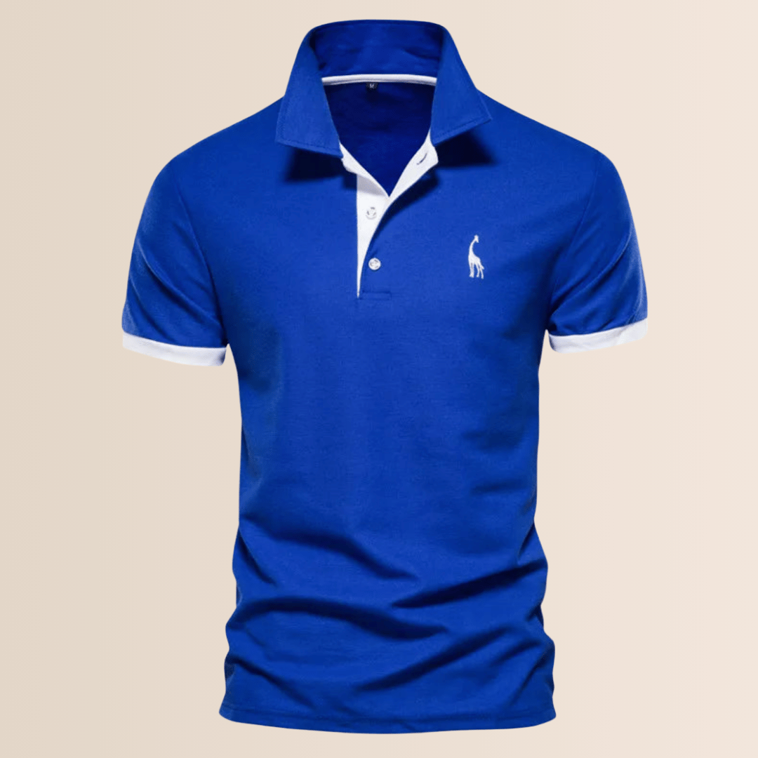 Men's Cotton Polo Shirt Stand Collar
