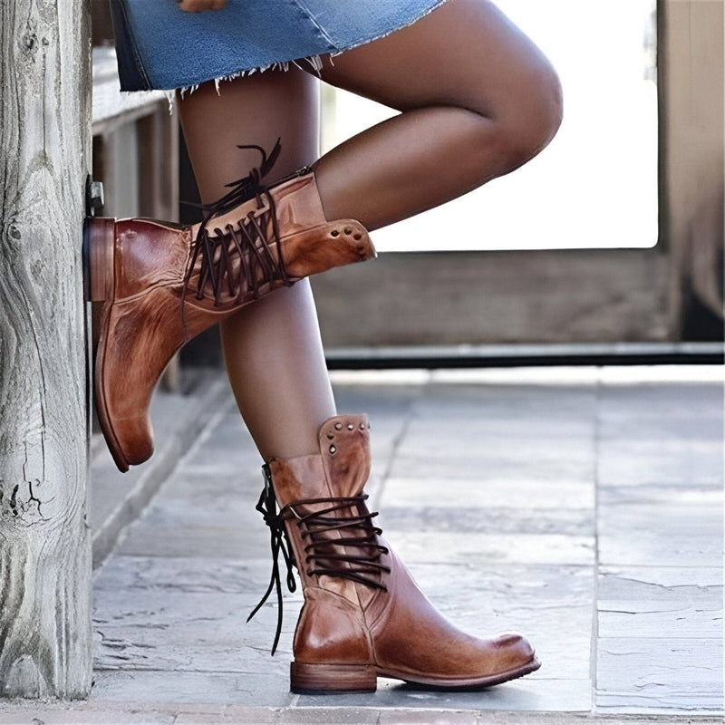 Fashionable Ladies Spring Ankle Boots - VibreMode