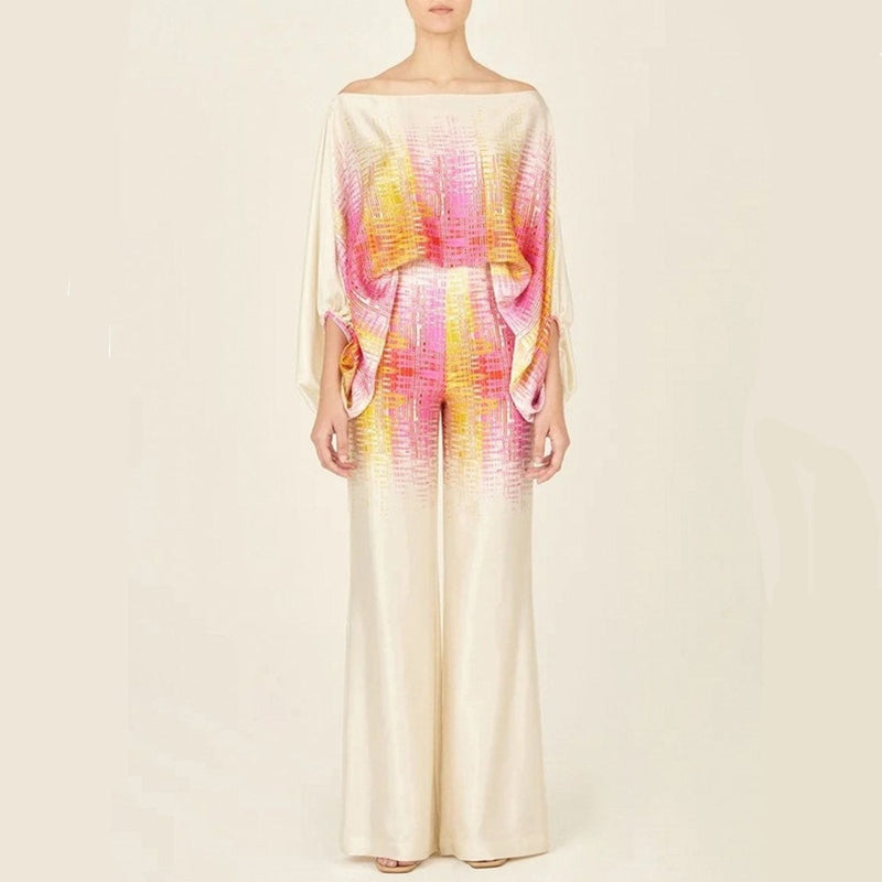 Women's Silk Blouse And Pants Set Ultra Comfortable