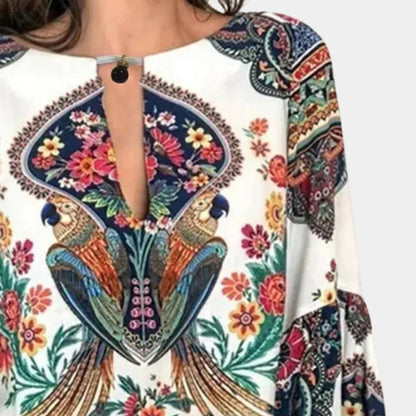 Women's Floral Blouse Lightweight Pastel