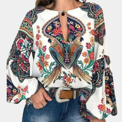 Women's Floral Blouse Lightweight Pastel - VibreMode