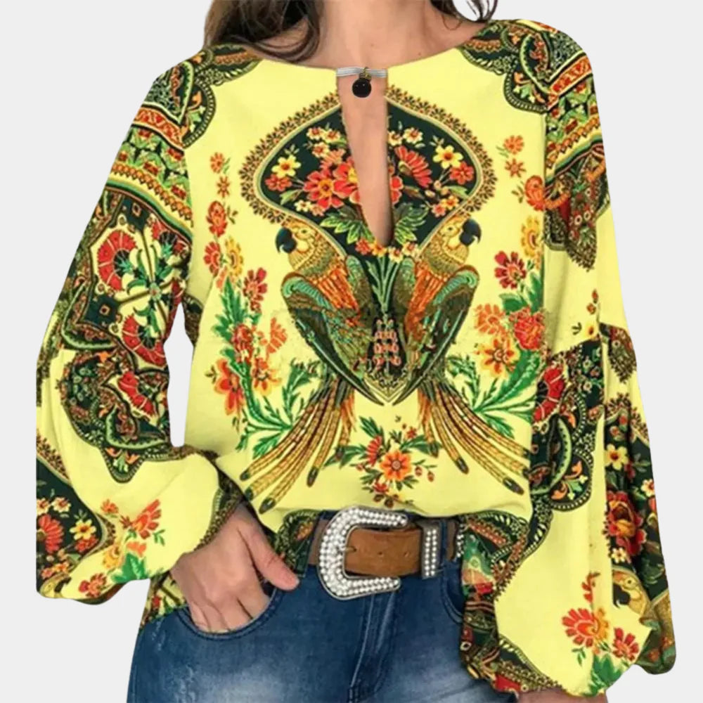 Women's Floral Blouse Lightweight Pastel