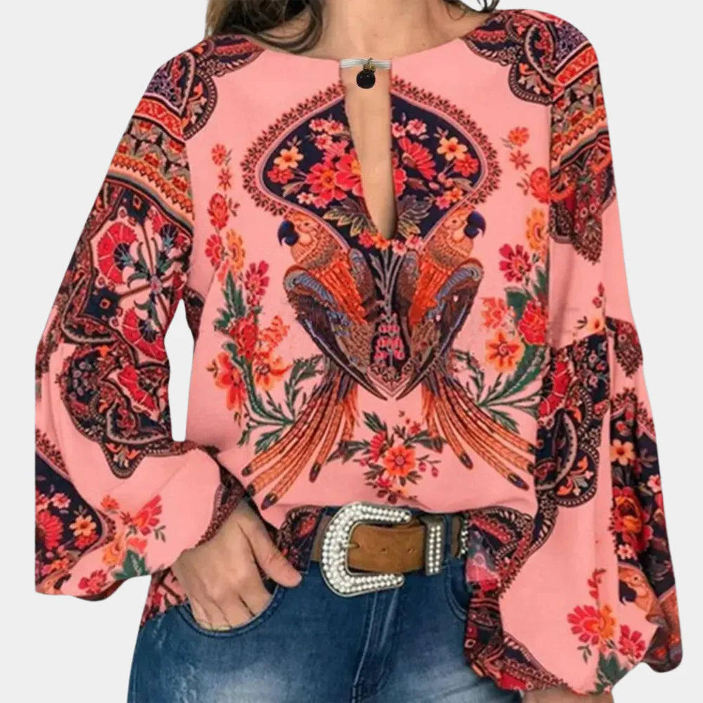 Women's Floral Blouse Lightweight Pastel
