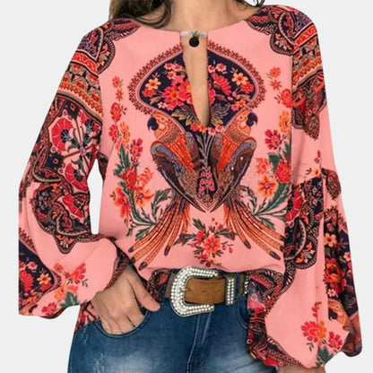 Women's Floral Blouse Lightweight Pastel
