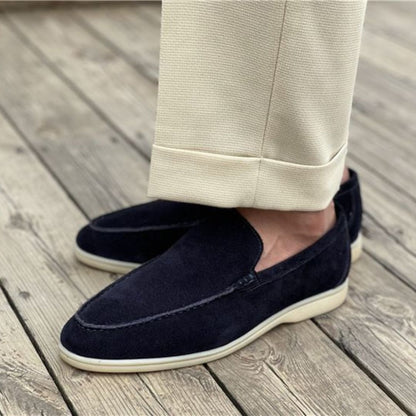 Men's Slip-On Loafers Leather Casual Brown