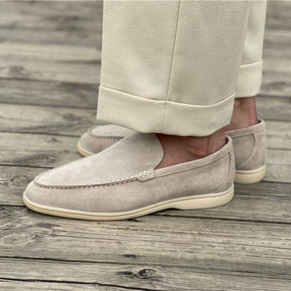 Men's Slip-On Loafers Leather Casual Brown