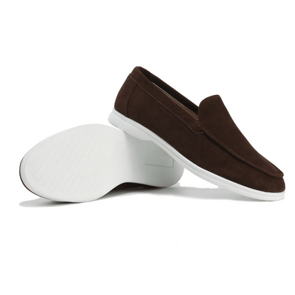 Men's Slip-On Loafers Leather Casual Brown