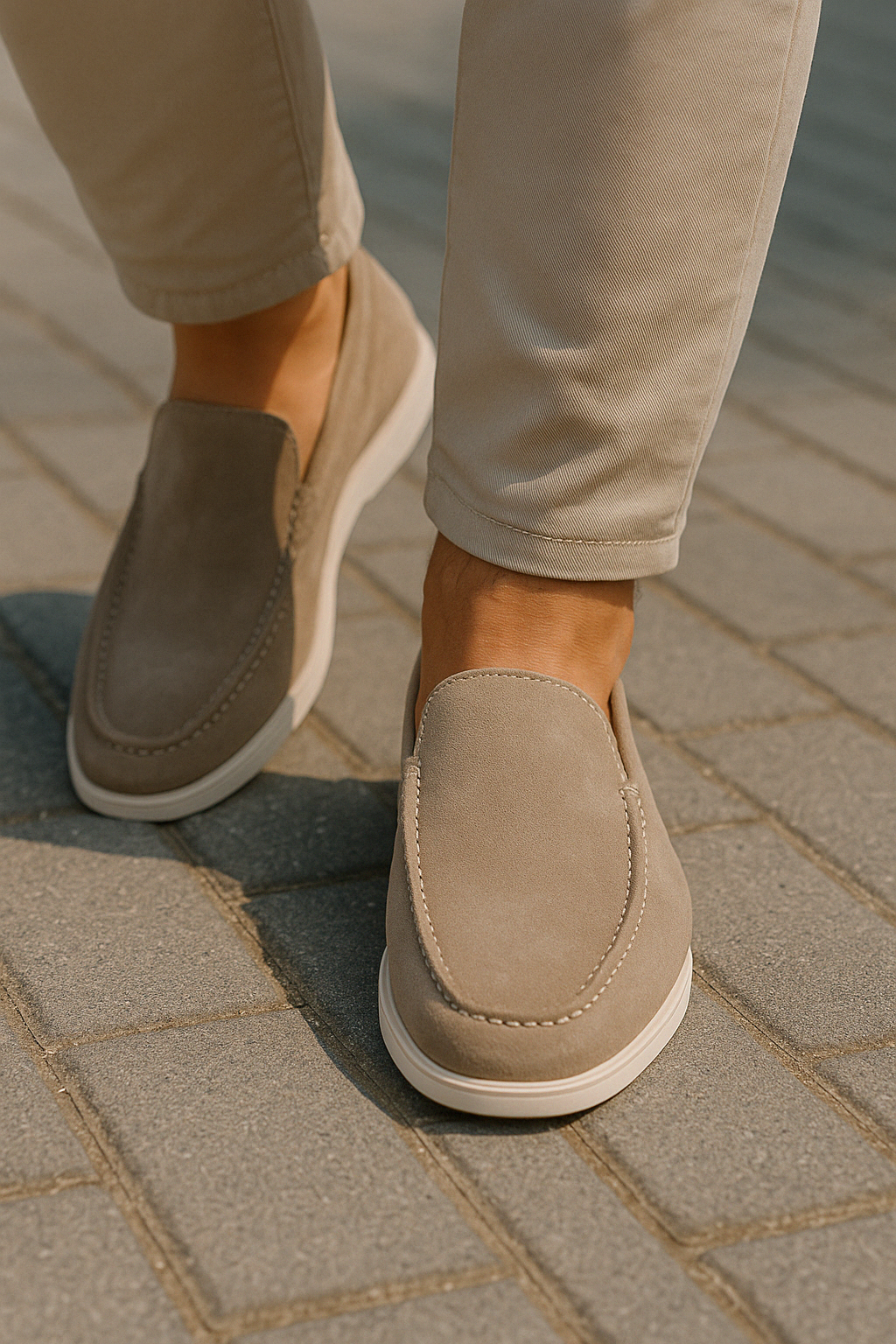 Men's Slip-On Loafers Casual Leather Brown