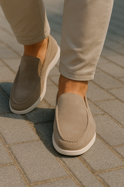 Men's Slip-On Loafers Casual Leather Brown