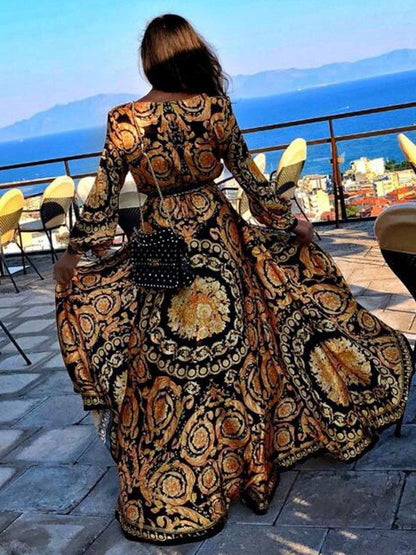 Women's Bohemian Maxi Dress Flowy
