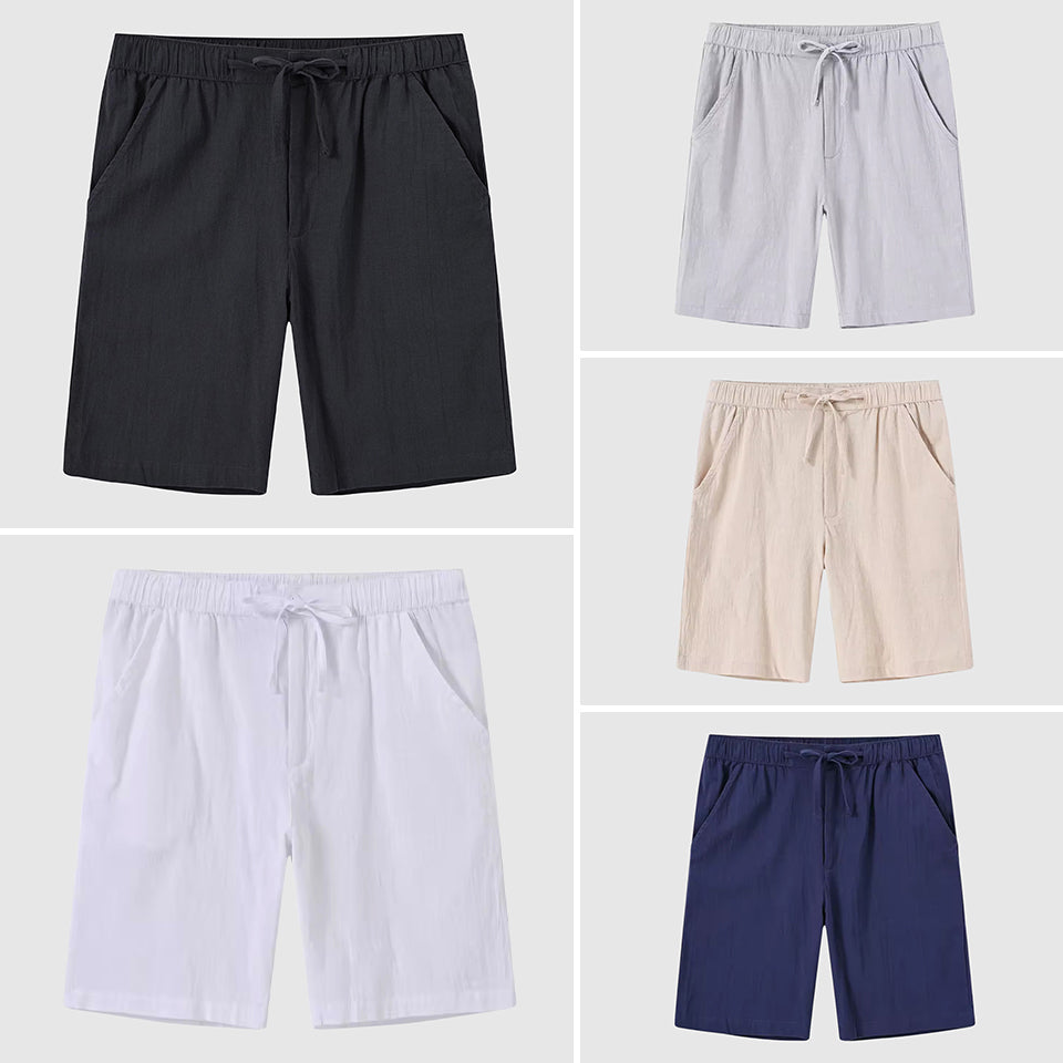 Relaxed Fit Linen Beach Shorts