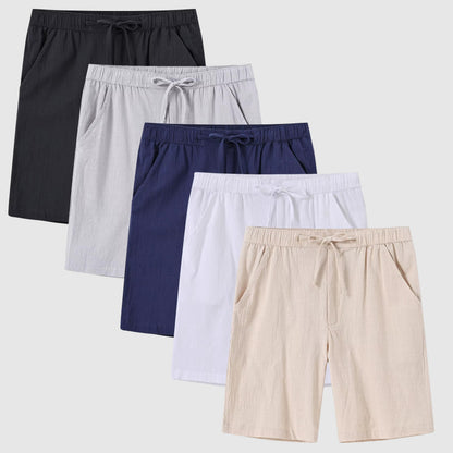 Relaxed Fit Linen Beach Shorts