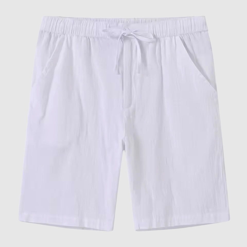 Relaxed Fit Linen Beach Shorts