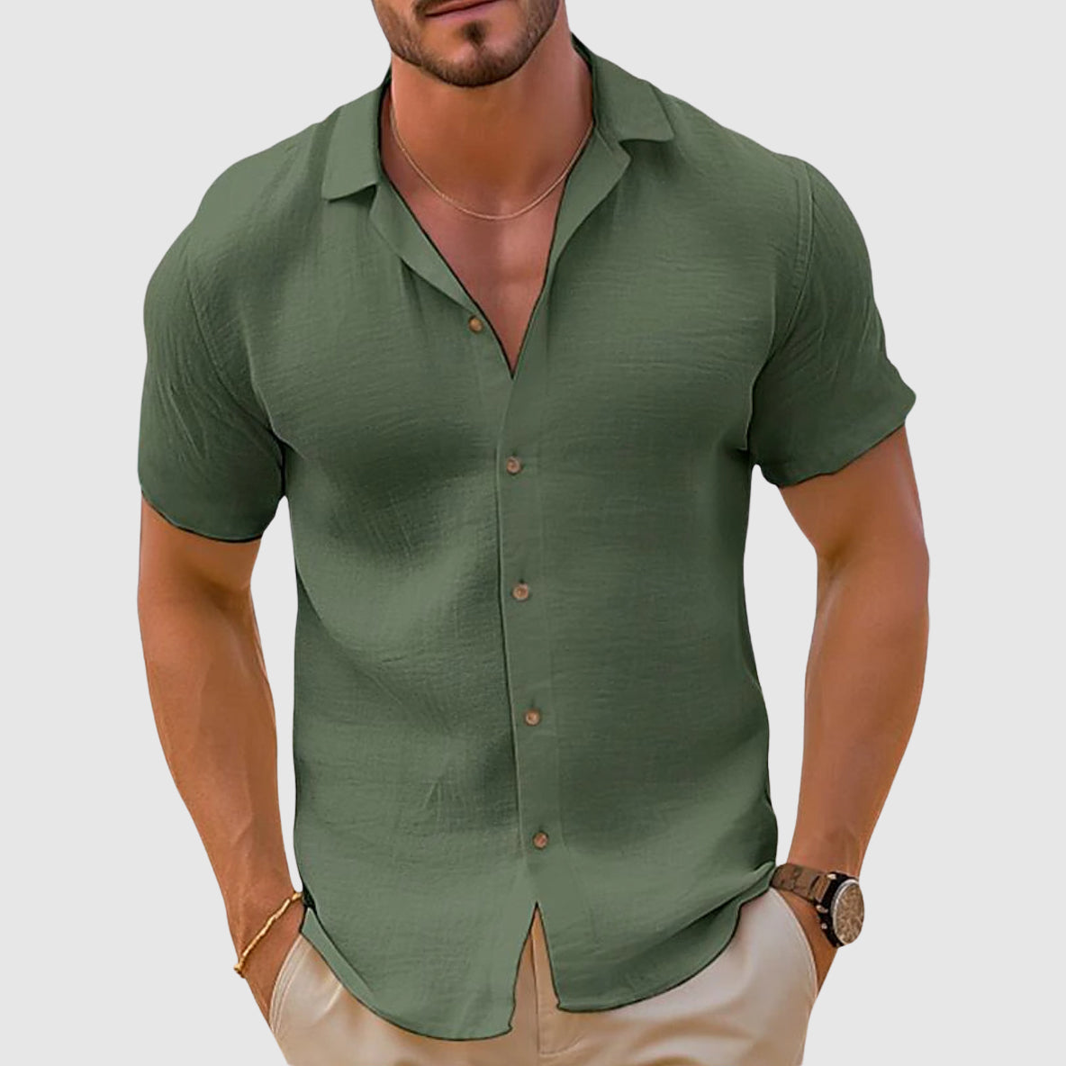 Men's Lightweight Summer Short Sleeve Shirt
