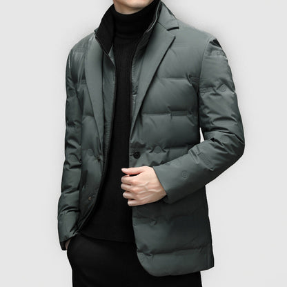 Lorenzo Vitali Men's Down Jacket Lightweight Insulated Water-Resistant - VibreMode