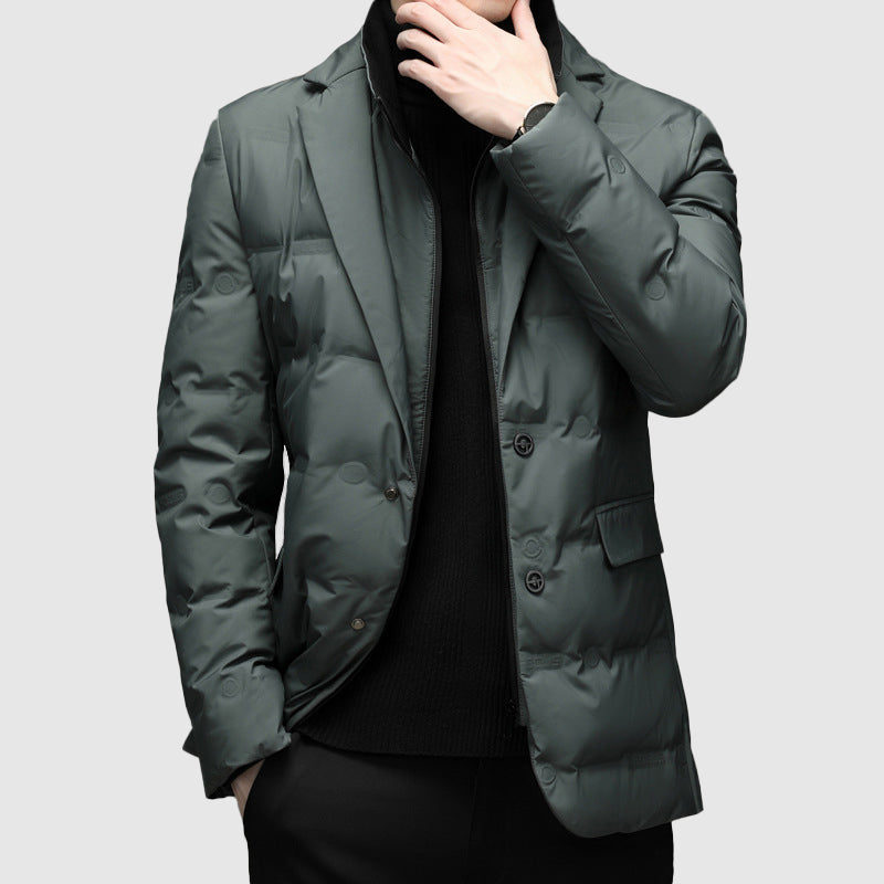 Lorenzo Vitali Men's Down Jacket Lightweight Insulated Water-Resistant