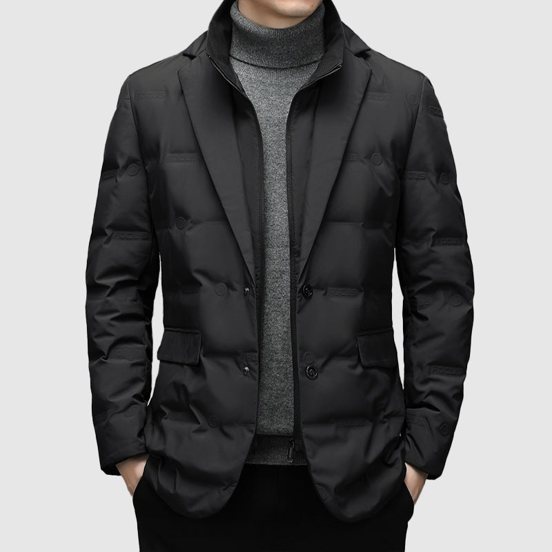 Lorenzo Vitali Men's Down Jacket Lightweight Insulated Water-Resistant