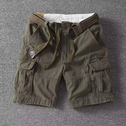Men's Cargo Shorts Belted Multi Pocket