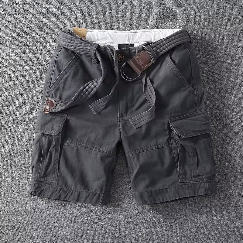 Men's Cargo Shorts Belted Multi Pocket