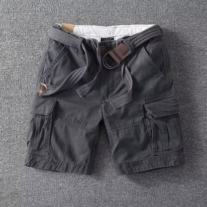 Men's Cargo Shorts Belted Multi Pocket