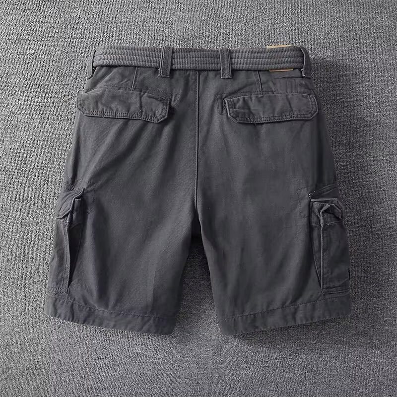 Men's Cargo Shorts Belted Multi Pocket