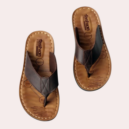 Men's Leather Slippers Casual - VibreMode