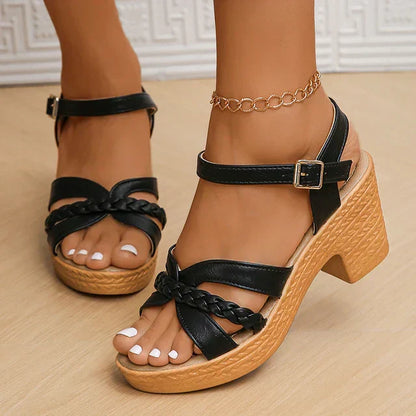 Women's Gladiator Sandals Chunky Heel