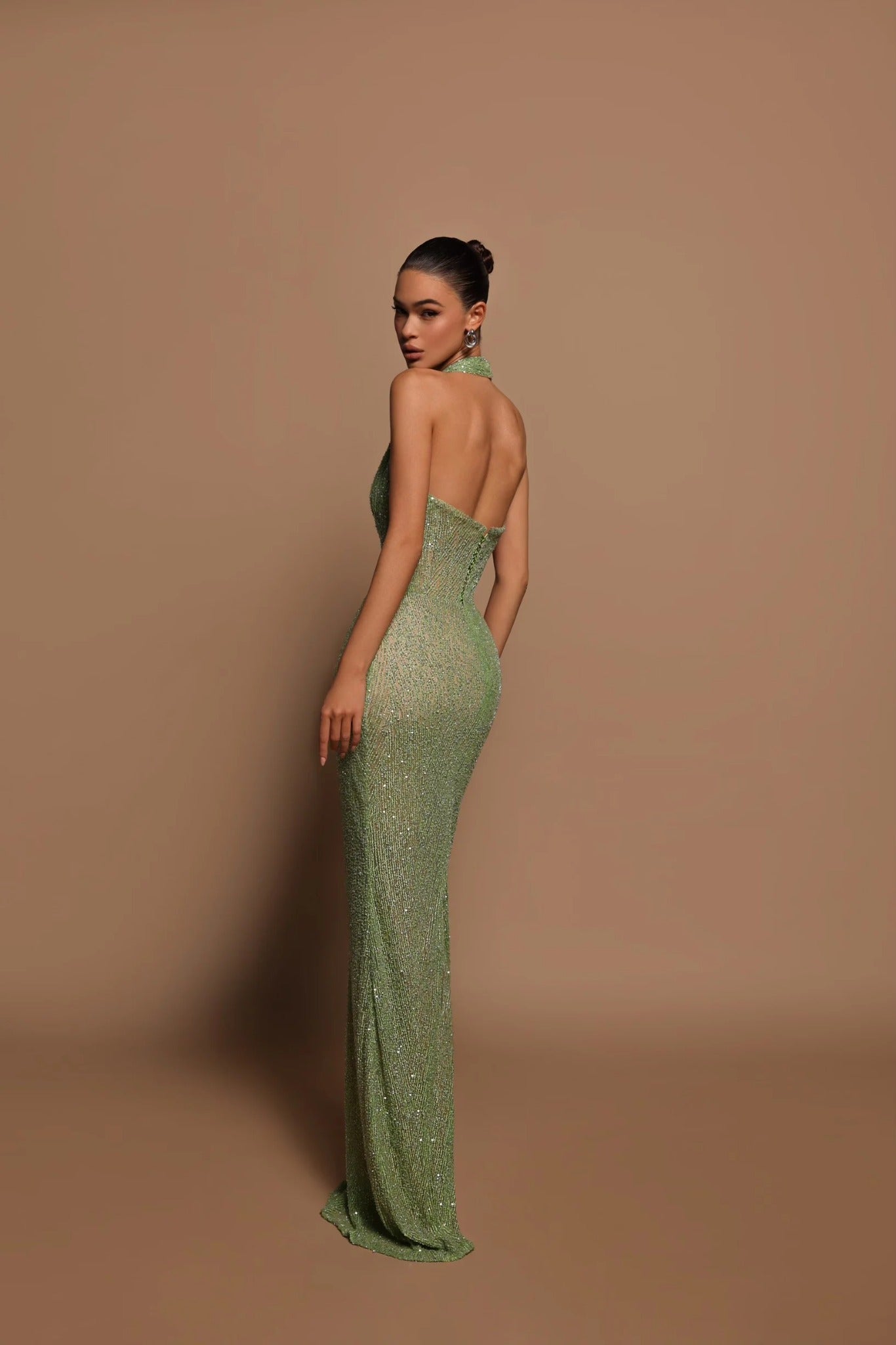 Beautiful Green Long Evening Dress