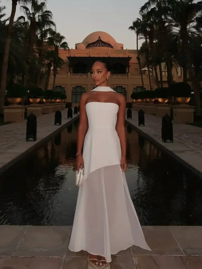 Sleeveless Deep-Slit Formal Gown