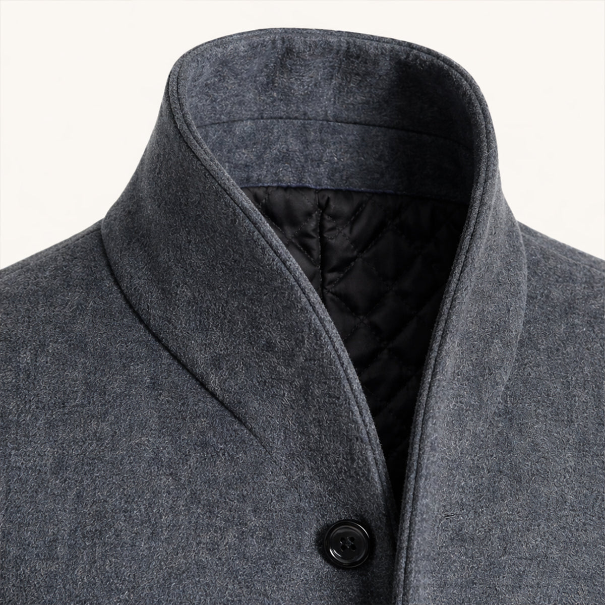 Men's Wool Blend Single Breasted Trench Coat
