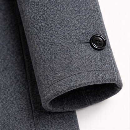 Men's Wool Blend Single Breasted Trench Coat