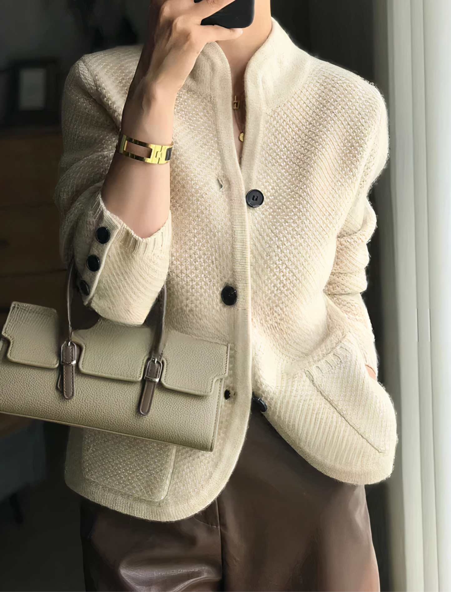 Women's Cashmere Button Cardigan - VibreMode
