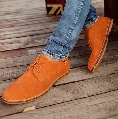 Men's Lace-Up Oxford Shoes Leather