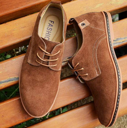 Men's Lace-Up Oxford Shoes Leather