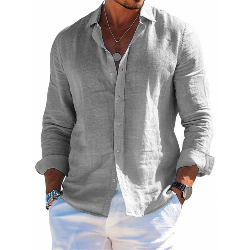 Men's Lapel Dress Shirt - VibreMode