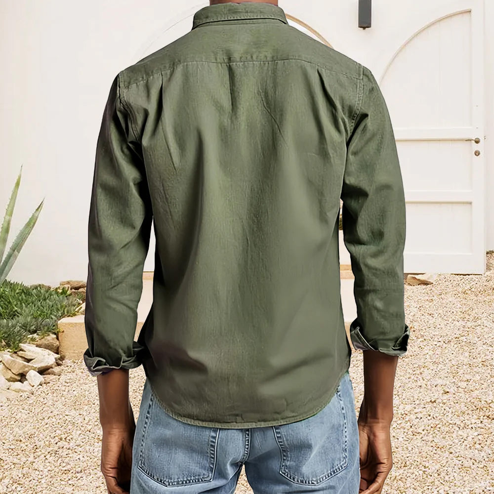 Men's Cotton Textured Shirt - VibreMode