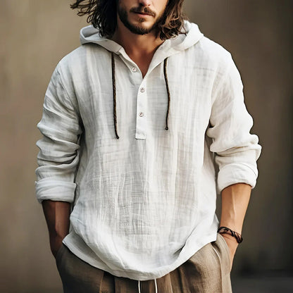 Men's Cotton Linen Hoodie