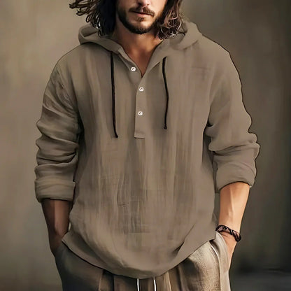 Men's Cotton Linen Hoodie