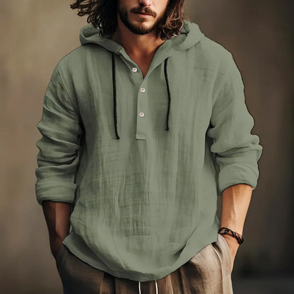 Men's Cotton Linen Hoodie