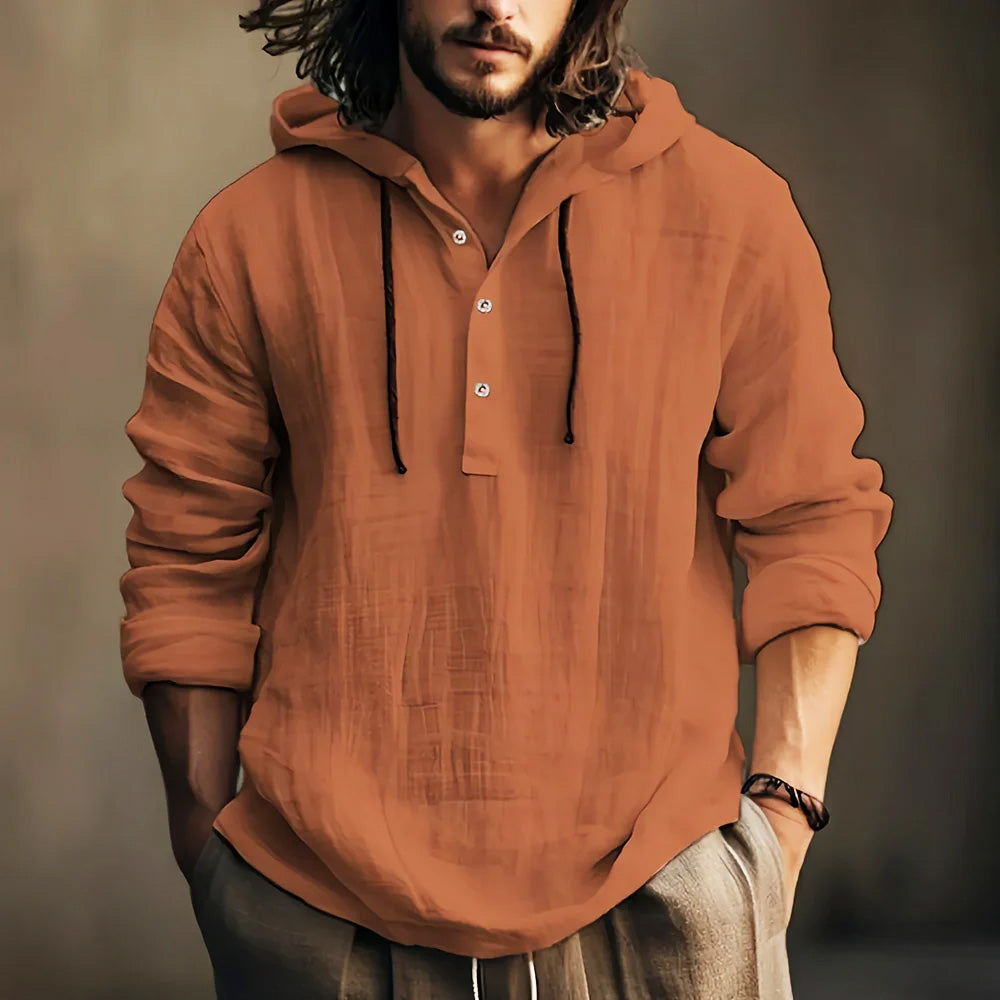 Men's Cotton Linen Hoodie