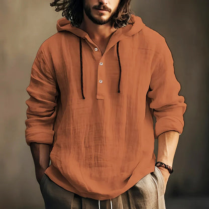 Men's Cotton Linen Hoodie