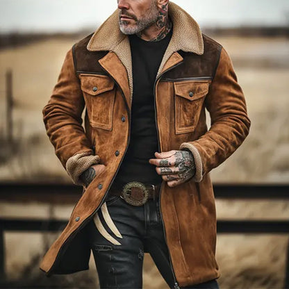 Men's Suede Utility Jacket - VibreMode