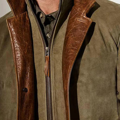 Men's Suede Leather Jacket - VibreMode